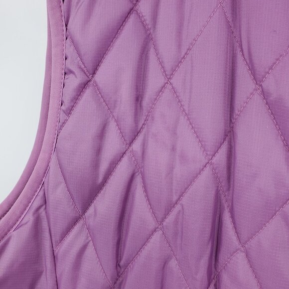 L.L. Bean Purple Quilted Zip Up Farm Chore Prep Sleeveless Winter Vest Medium - Picture 8 of 12